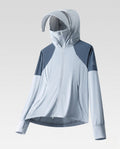 Women's nan multifunctional hoodie jacket with fold-out sun visor and high collar Fashion Glam-Fashion Glam