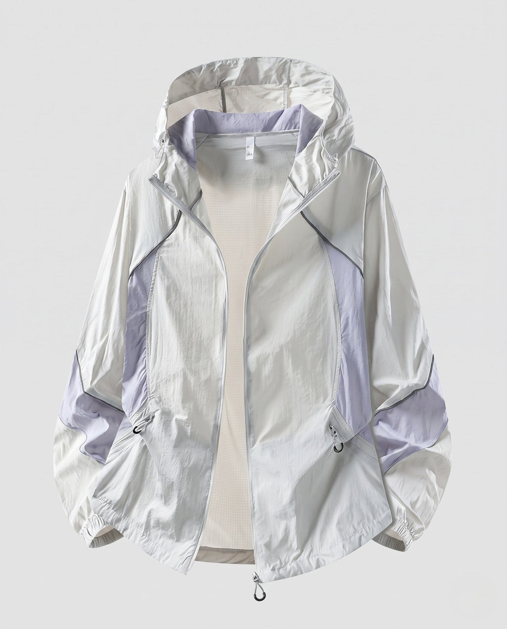 Women's nan ultra-light hiking and everyday jacket with hood, pack function and reflective piping Fashion Glam-Fashion Glam