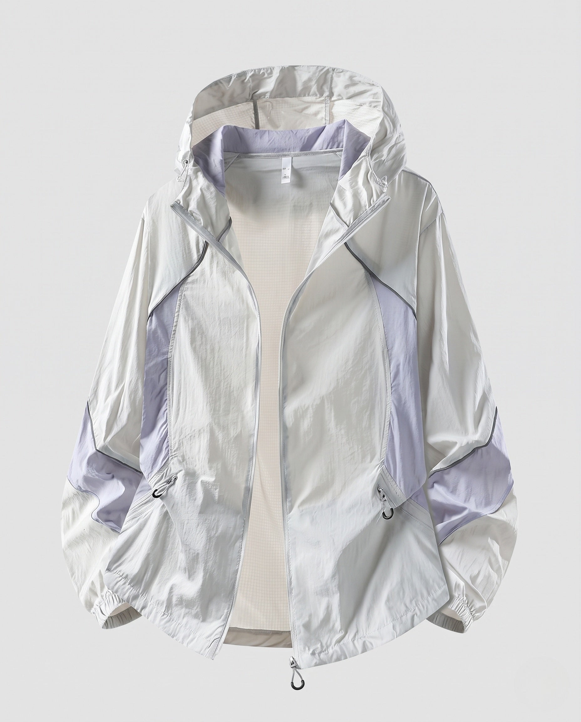 Women's nan ultra-light hiking and everyday jacket with hood, pack function and reflective piping Fashion Glam-Fashion Glam