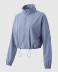 Women's nan ultra-light short-cut training jacket with zipper and drawstring Fashion Glam-Fashion Glam
