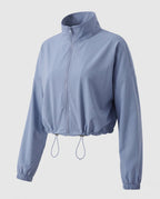 Women's nan ultra-light short-cut training jacket with zipper and drawstring Fashion Glam-Fashion Glam