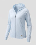 Women's nan ultra-light sun protection hoodie with zipper, breathable mesh inserts and thumbholes Fashion Glam-Fashion Glam