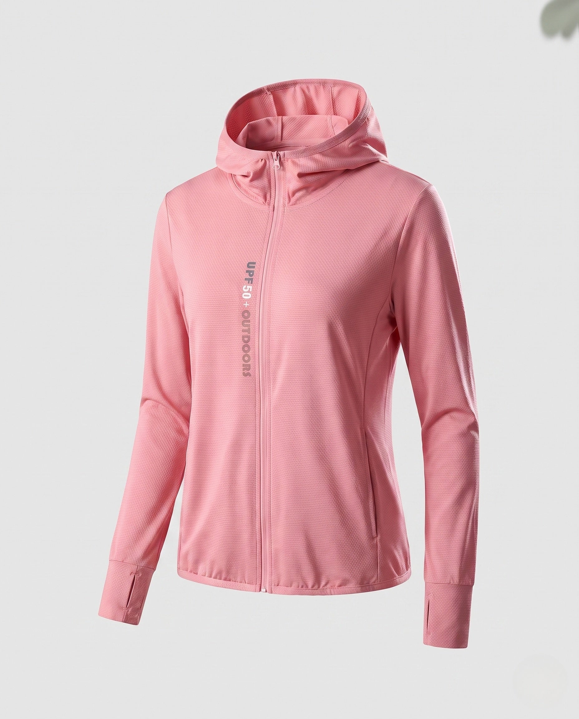 Women's nano micro-perforated hoodie jacket with fine texture, flat seams, and elastic hem Fashion Glam-Fashion Glam