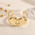 Women's Open Bangle with Elegant Heart Shape Fashion Glam-Fashion Glam