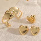 Women's Open Bangle with Elegant Heart Shape Fashion Glam-Fashion Glam