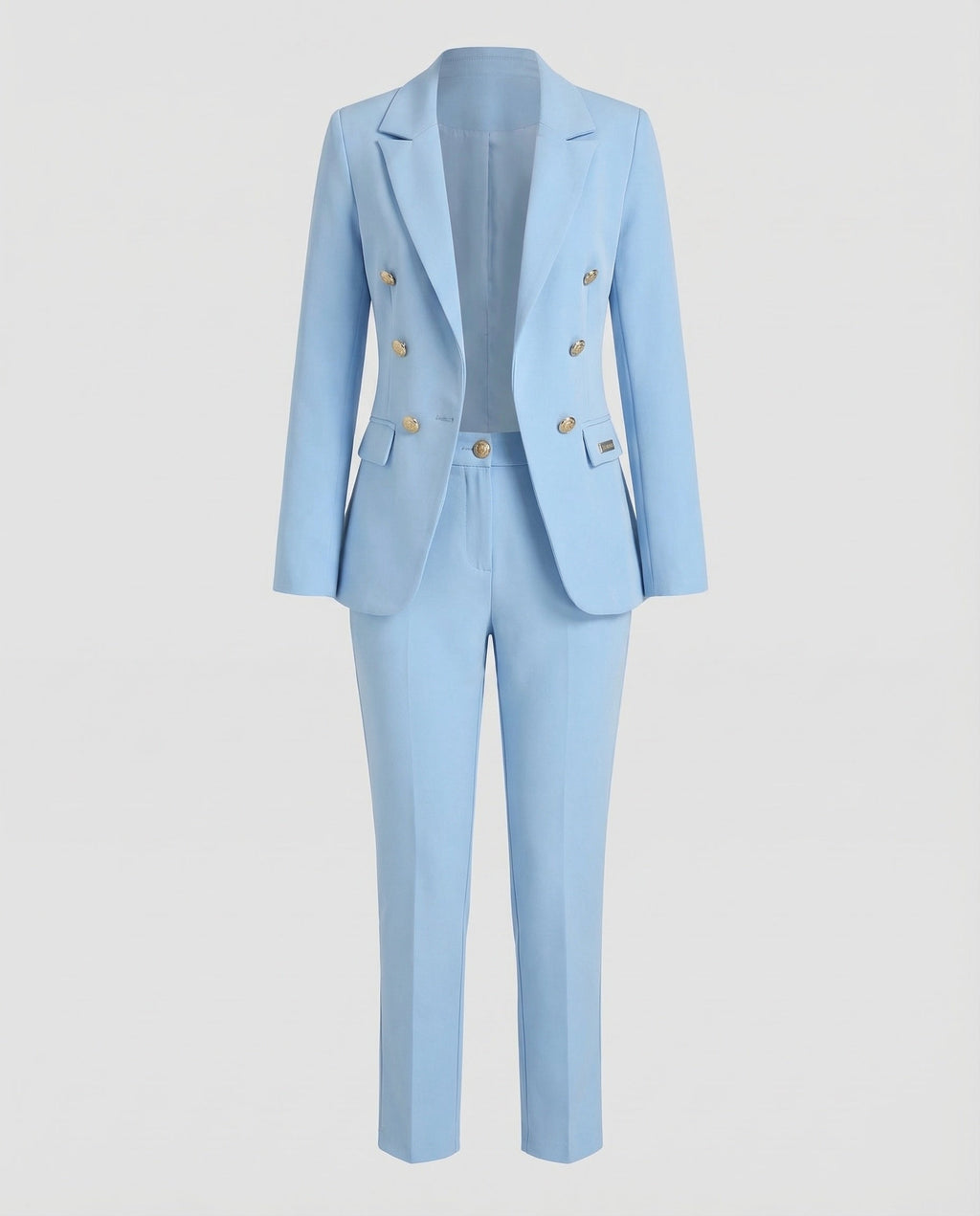 Women's pantsuit with double-breasted blazer-Fashion Glam