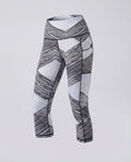 Women's Performance Capri Leggings with Scribble Print-Fashion Glam