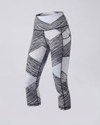 Women's Performance Capri Leggings with Scribble Print-Fashion Glam