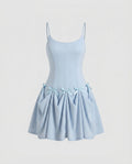 Women's playful chiffon dress with flowing skirt and elegant waistline-Fashion Glam