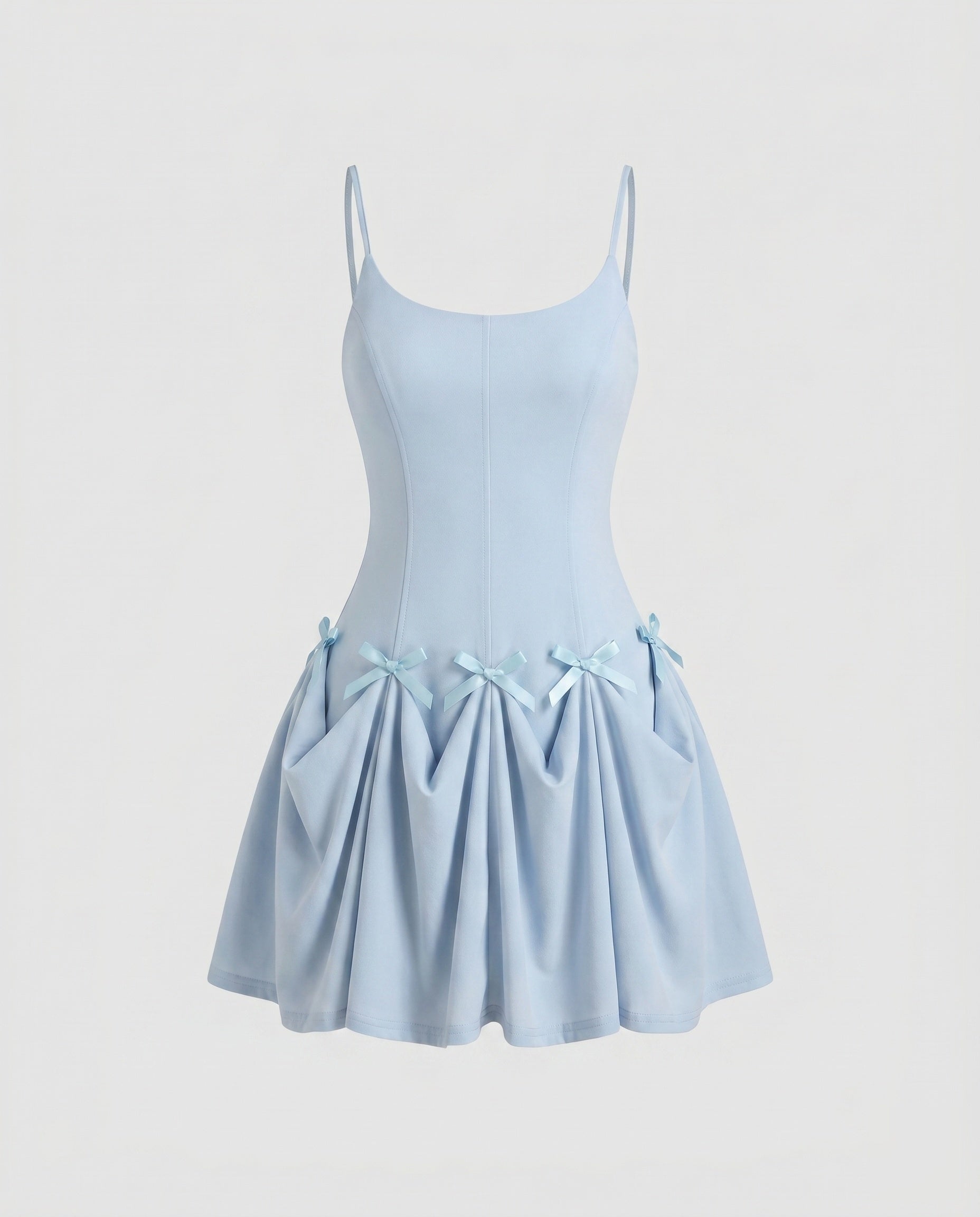 Women's playful chiffon dress with flowing skirt and elegant waistline-Fashion Glam