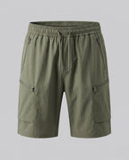 Women’s practical cargo shorts with elastic waistband and versatile pockets-Fashion Glam