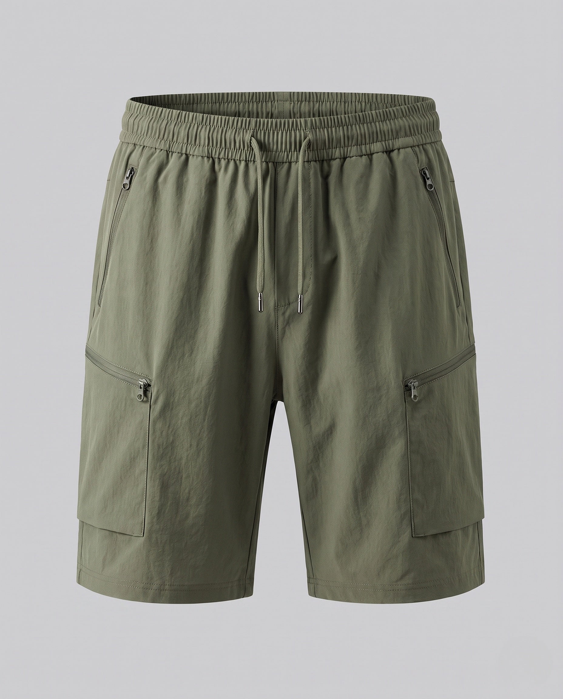 Women’s practical cargo shorts with elastic waistband and versatile pockets-Fashion Glam