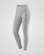 Women's Push-Up Leggings with Honeycomb Texture & High Waist-Fashion Glam