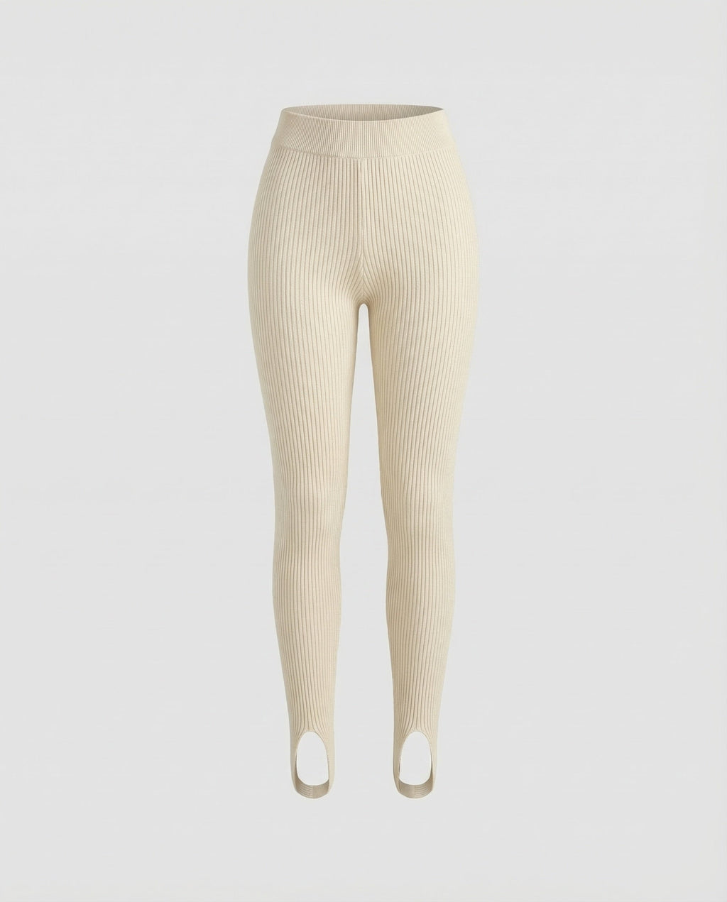 Women's Ribbed Fine Knit Leggings Front Slit-Fashion Glam