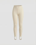 Women's Ribbed Fine Knit Leggings Front Slit-Fashion Glam