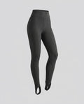 Women's ribbed leggings with side slit details-Fashion Glam