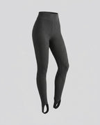 Women's ribbed leggings with side slit details-Fashion Glam