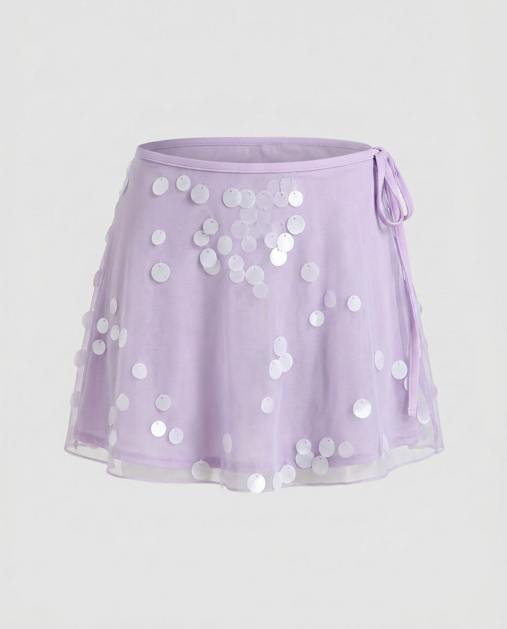 Women's ruffle skirt with transparent blouse insert and playful details Fashion Glam-Fashion Glam