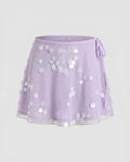 Women's ruffle skirt with transparent blouse insert and playful details Fashion Glam-Fashion Glam