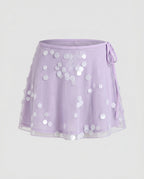 Women's ruffle skirt with transparent blouse insert and playful details Fashion Glam-Fashion Glam
