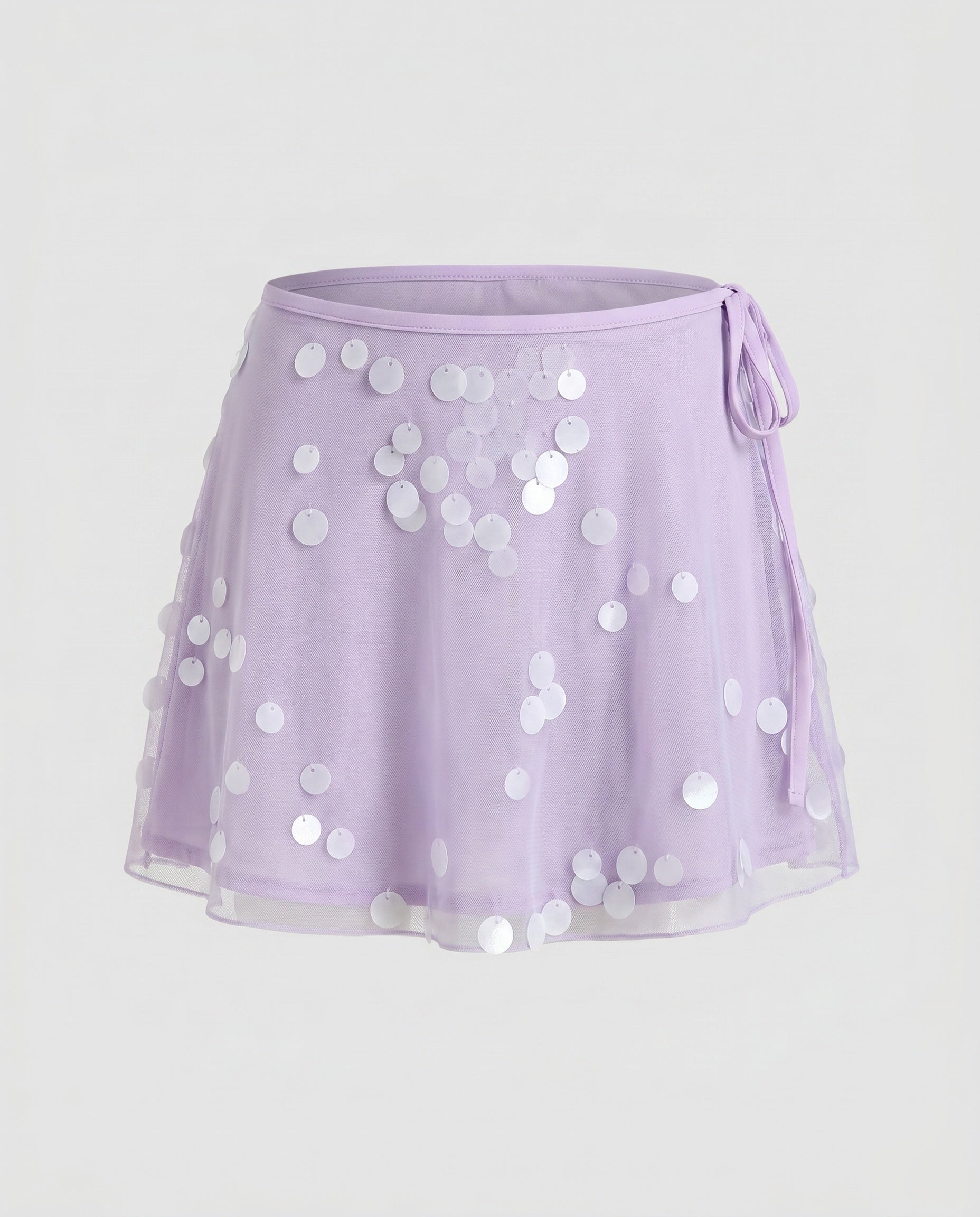 Women's ruffle skirt with transparent blouse insert and playful details Fashion Glam-Fashion Glam