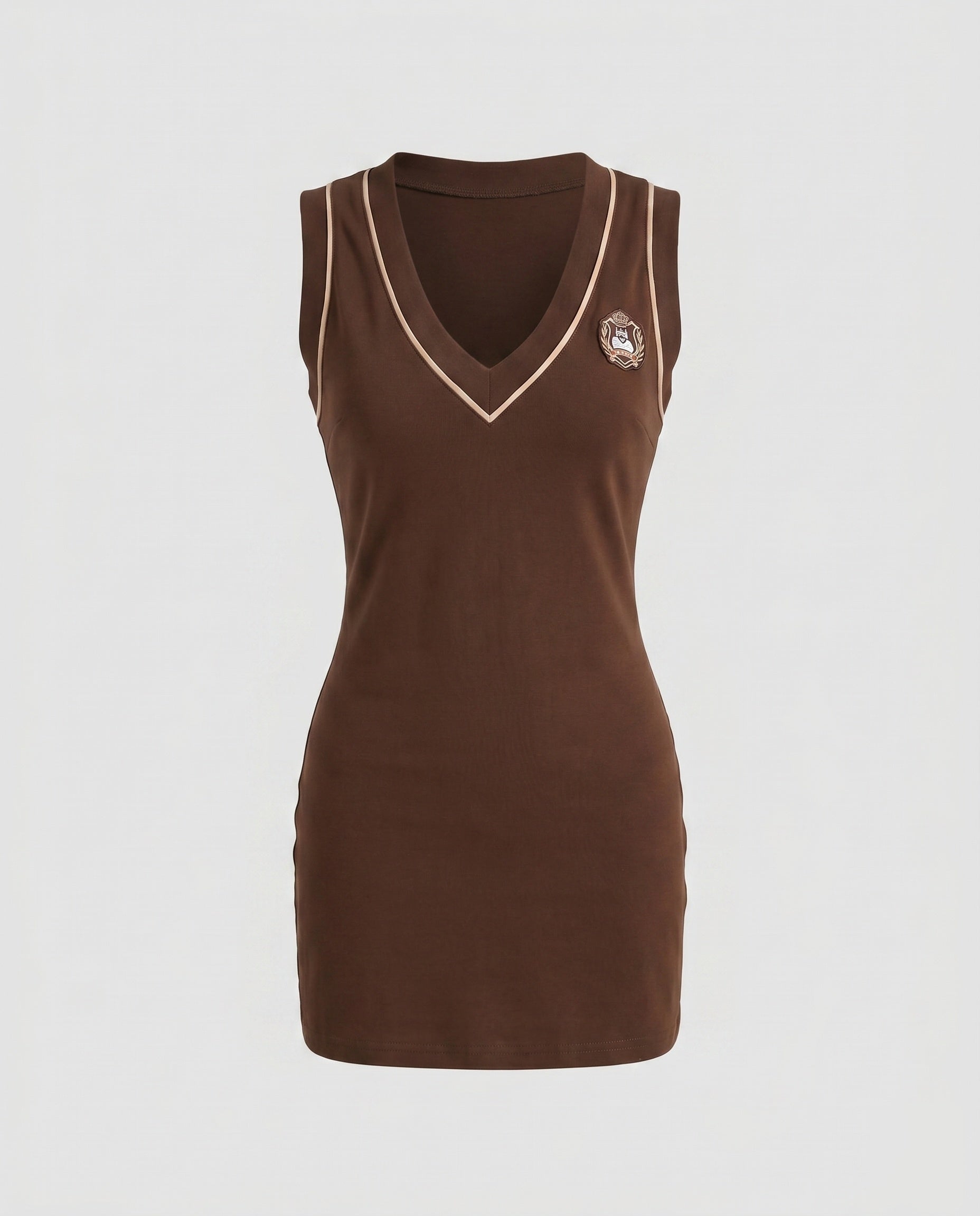 Women's school uniform dress with stylish details and contrasting blouse collar-Fashion Glam
