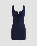 Women's set of two pieces with elegant top and figure-hugging dress-Fashion Glam