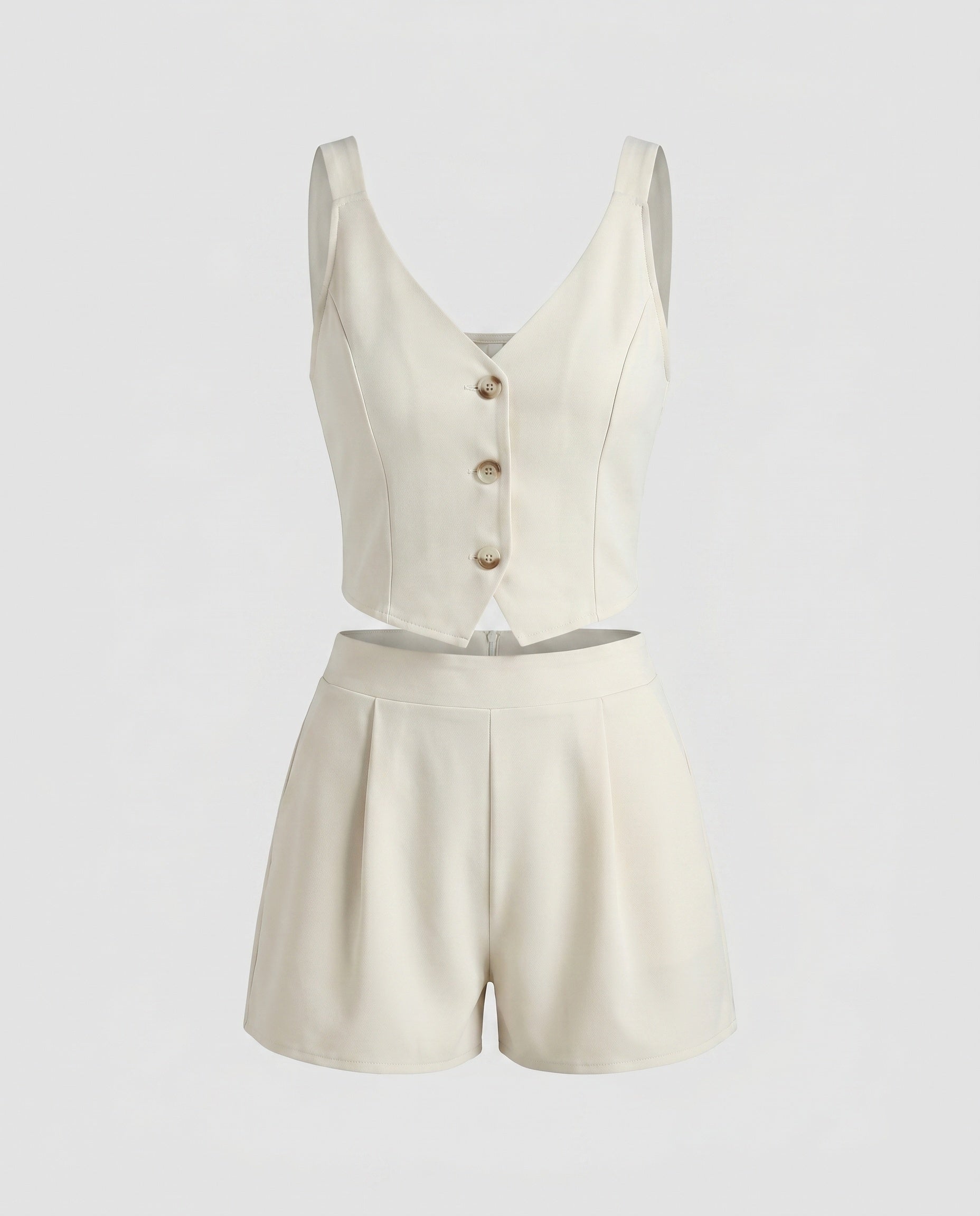 Women’s set with sleeveless blouse top and shorts Fashion Glam-Fashion Glam