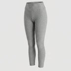 Women's shaping leggings with honeycomb texture-Fashion Glam