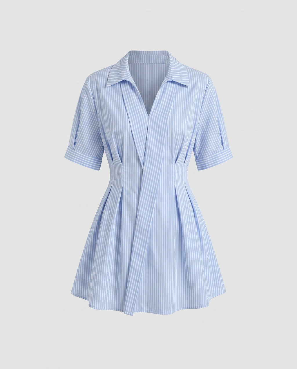 Women's shirt dress with tailored cut and striped design Fashion Glam-Fashion Glam