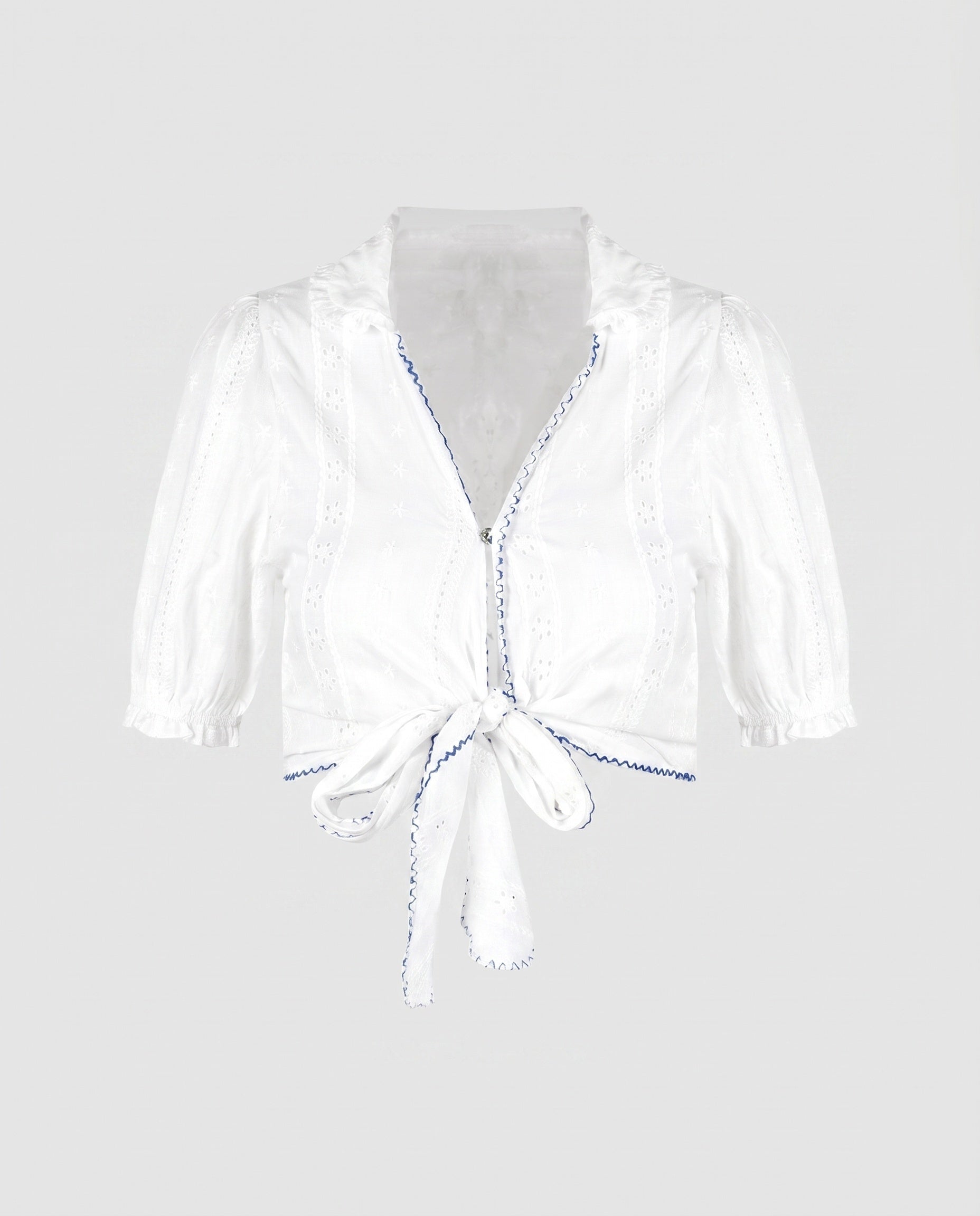 Women's Short Blouse Top with Playful Tie Design-Fashion Glam