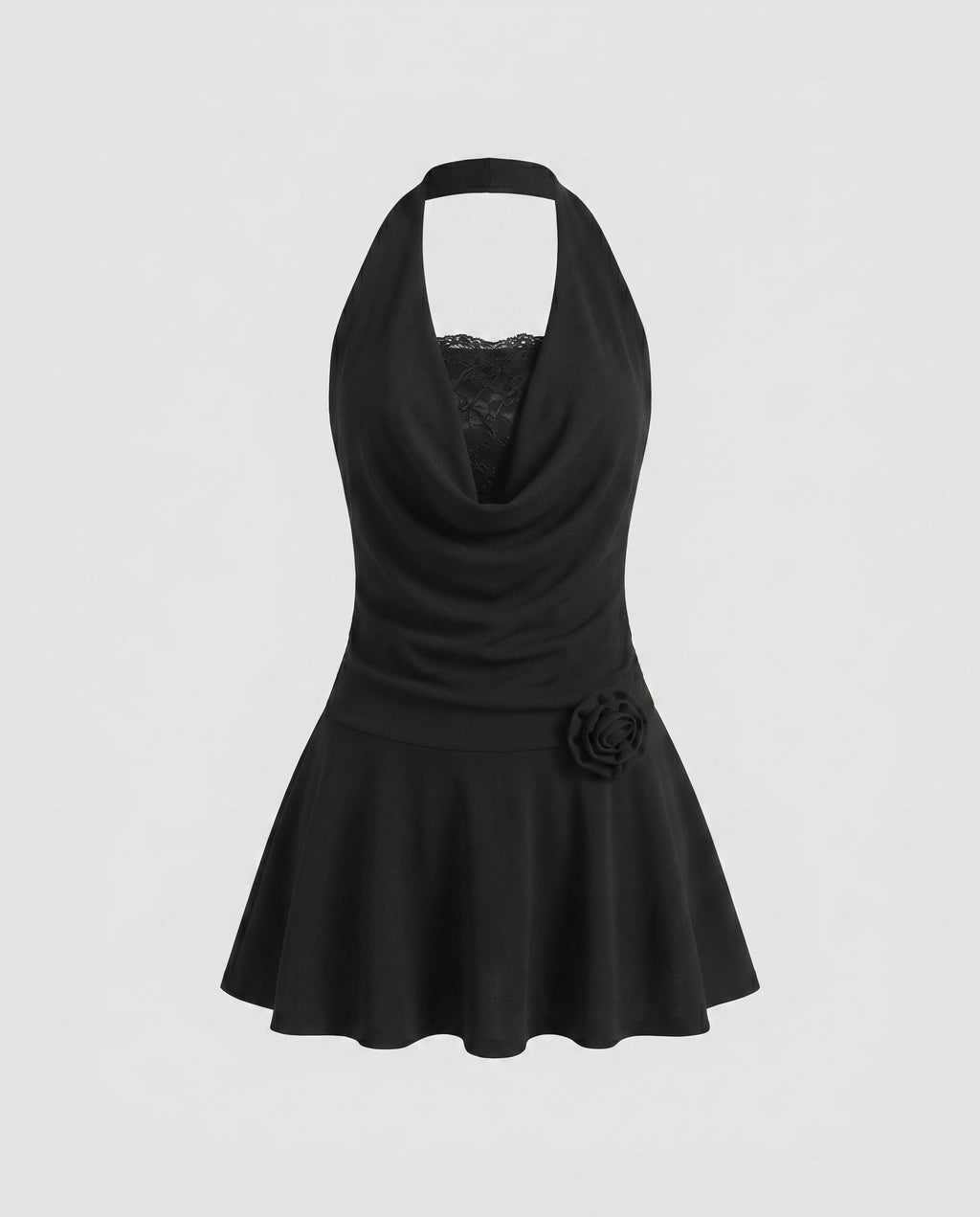 Women’s short dress with sophisticated top and voluminous hem-Fashion Glam
