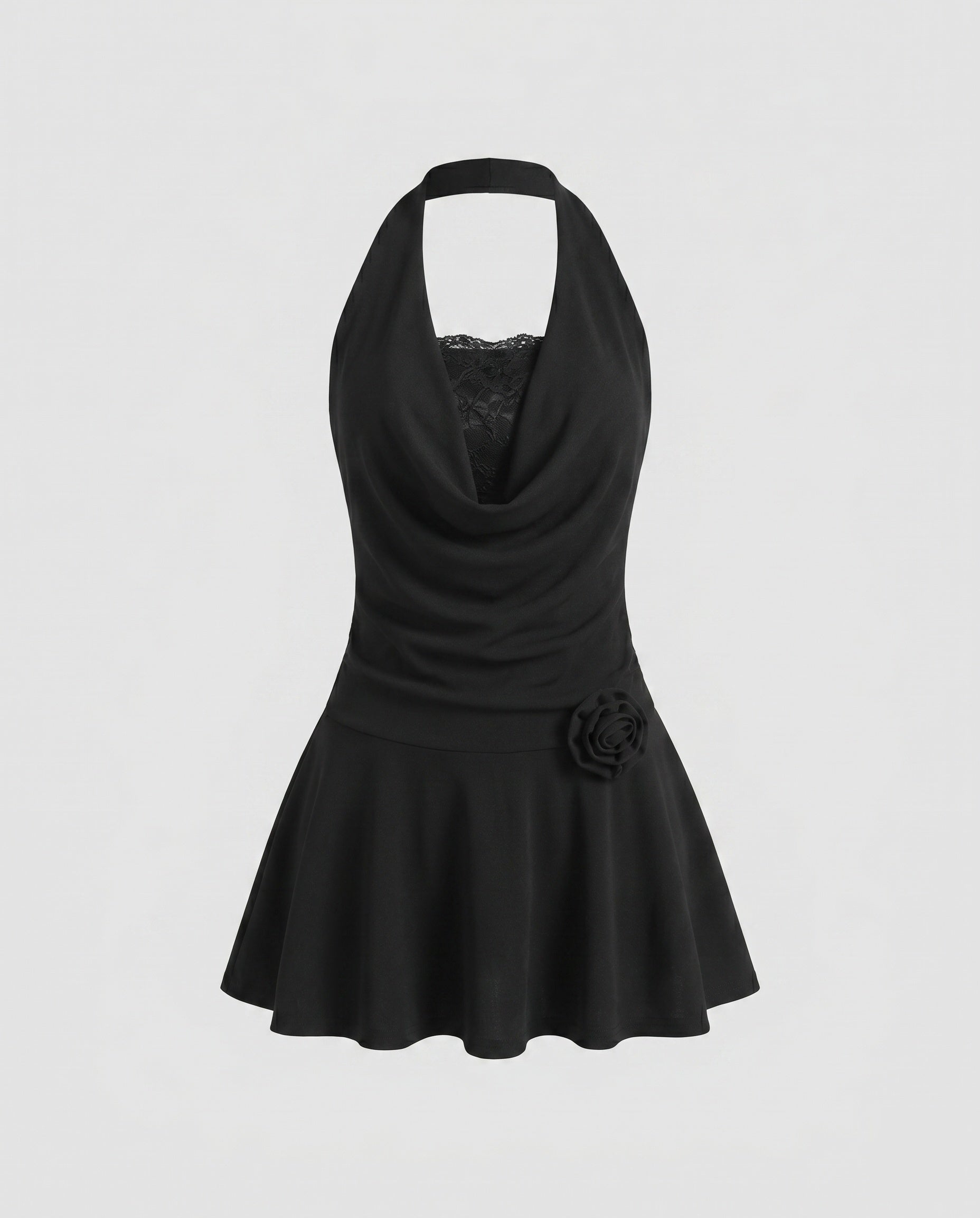 Women’s short dress with sophisticated top and voluminous hem-Fashion Glam