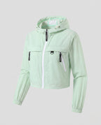 Women's Short Multifunctional Outdoor Jacket with Hood Fashion Glam-Fashion Glam