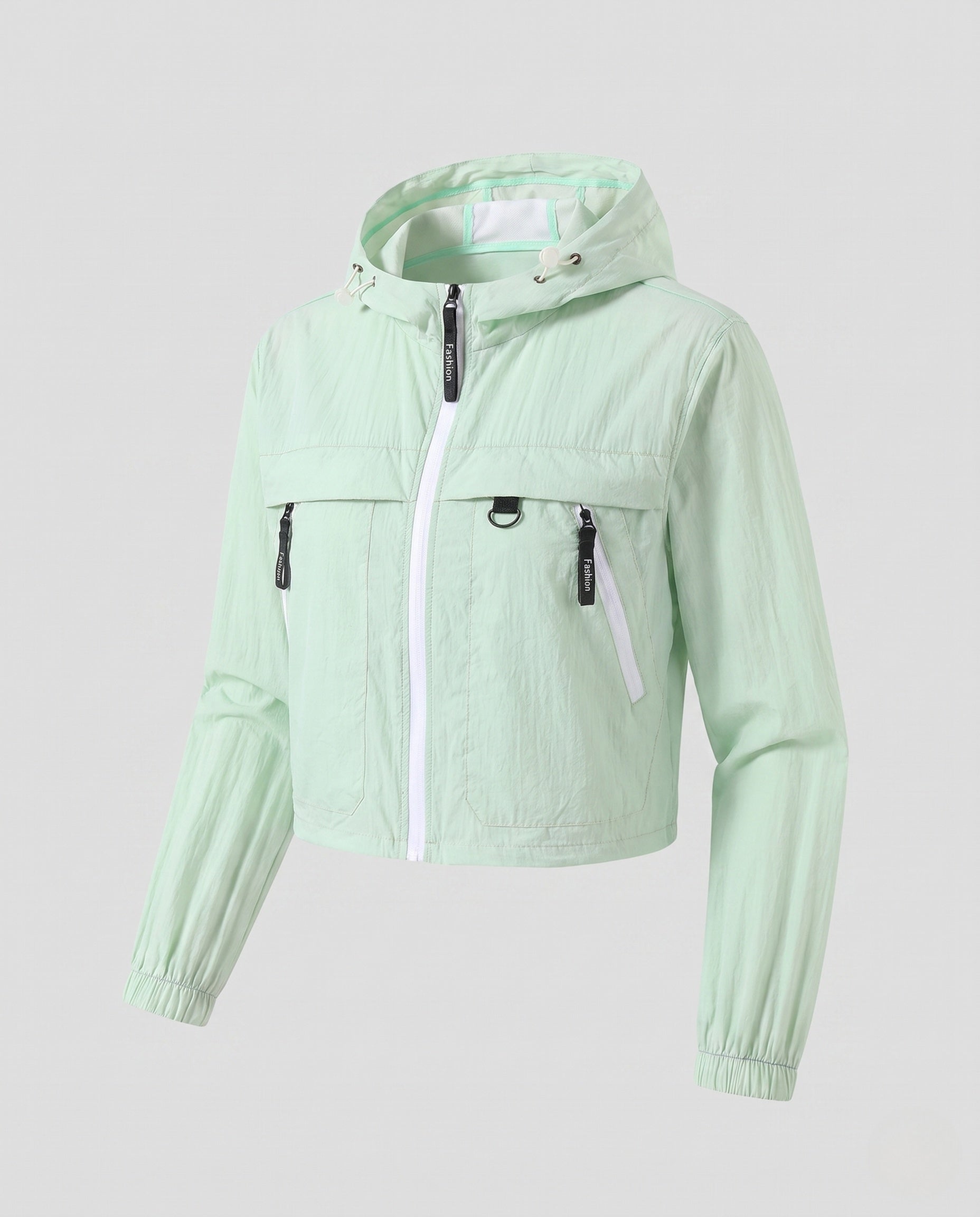 Women's Short Multifunctional Outdoor Jacket with Hood Fashion Glam-Fashion Glam