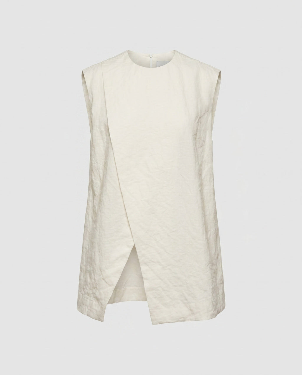 Women's sleeveless blouse shirt with elegant cut and asymmetric design-Fashion Glam