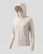 Women's sports jacket with integrated hood and UV protection Fashion Glam-Fashion Glam