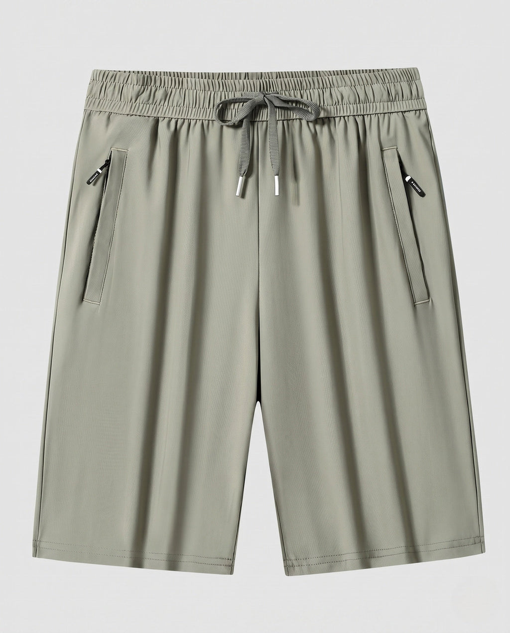 Women's Sporty Beach Shorts with Elastic Waistband and Zipper Pockets-Fashion Glam