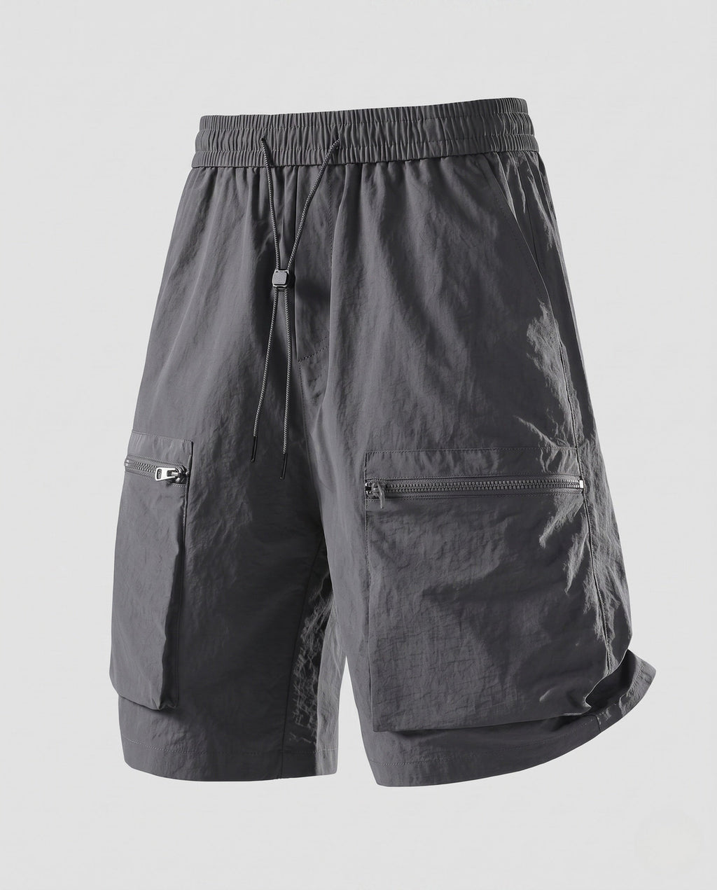 Women's sporty cargo shorts with practical zip pockets-Fashion Glam