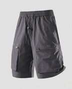 Women's sporty cargo shorts with practical zip pockets-Fashion Glam