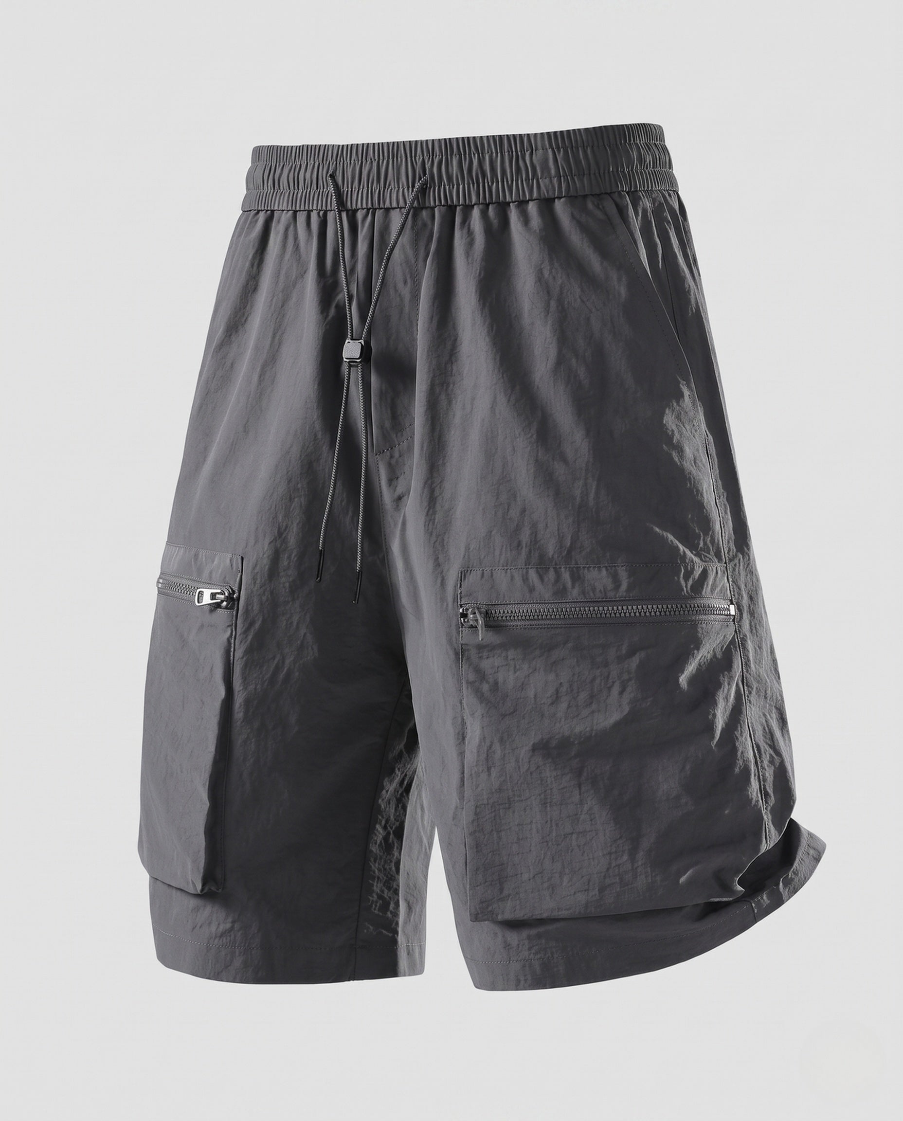 Women's sporty cargo shorts with practical zip pockets-Fashion Glam