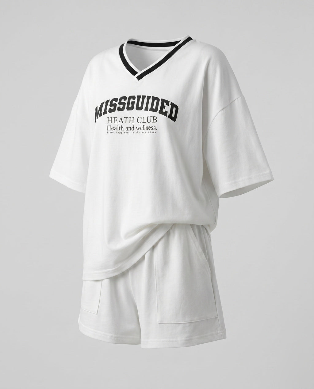 Women's sporty casual set with loose oversized T-shirt and shorts-Fashion Glam