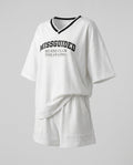 Women's sporty casual set with loose oversized T-shirt and shorts-Fashion Glam