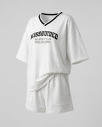 Women's sporty casual set with loose oversized T-shirt and shorts-Fashion Glam
