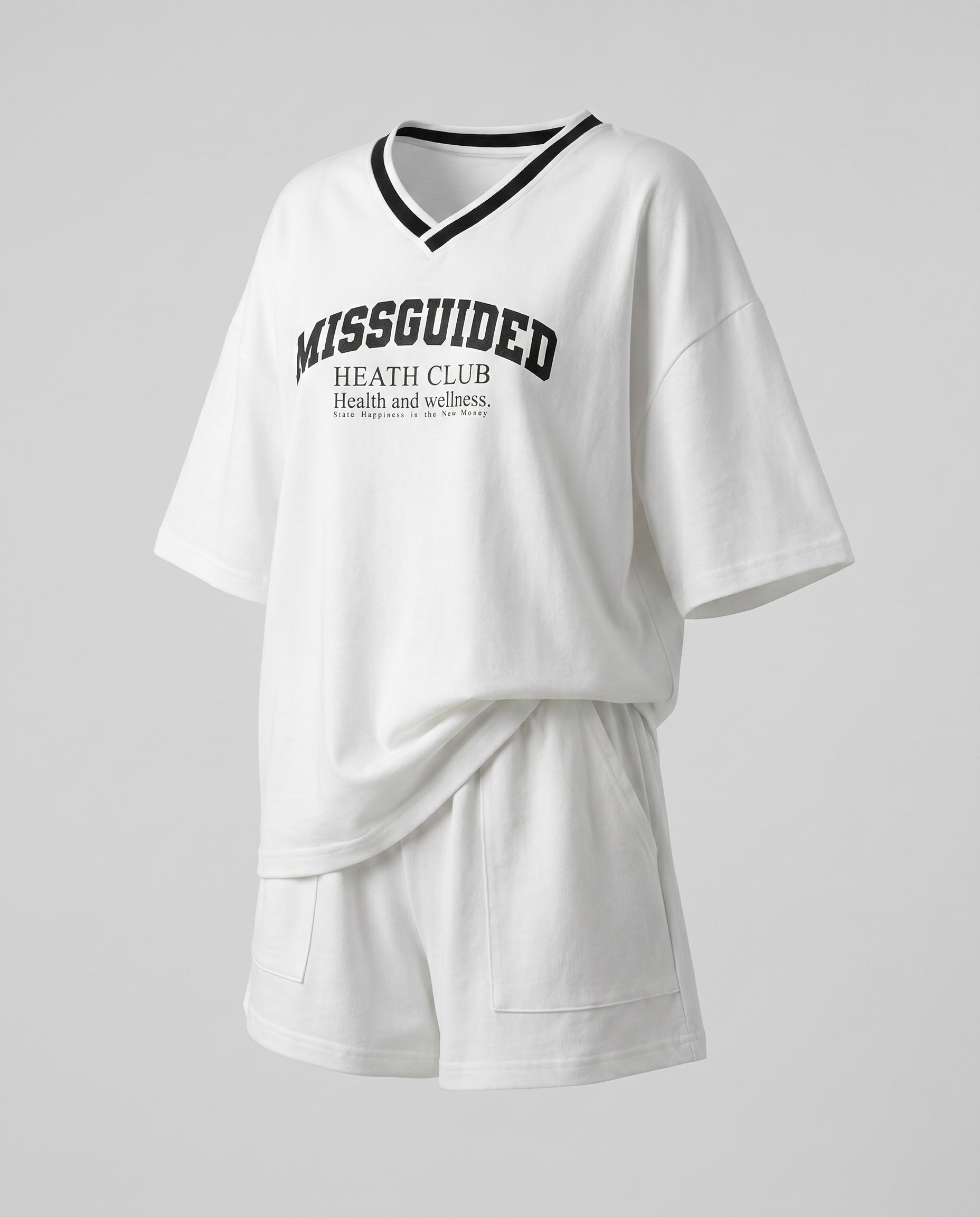 Women's sporty casual set with loose oversized T-shirt and shorts-Fashion Glam