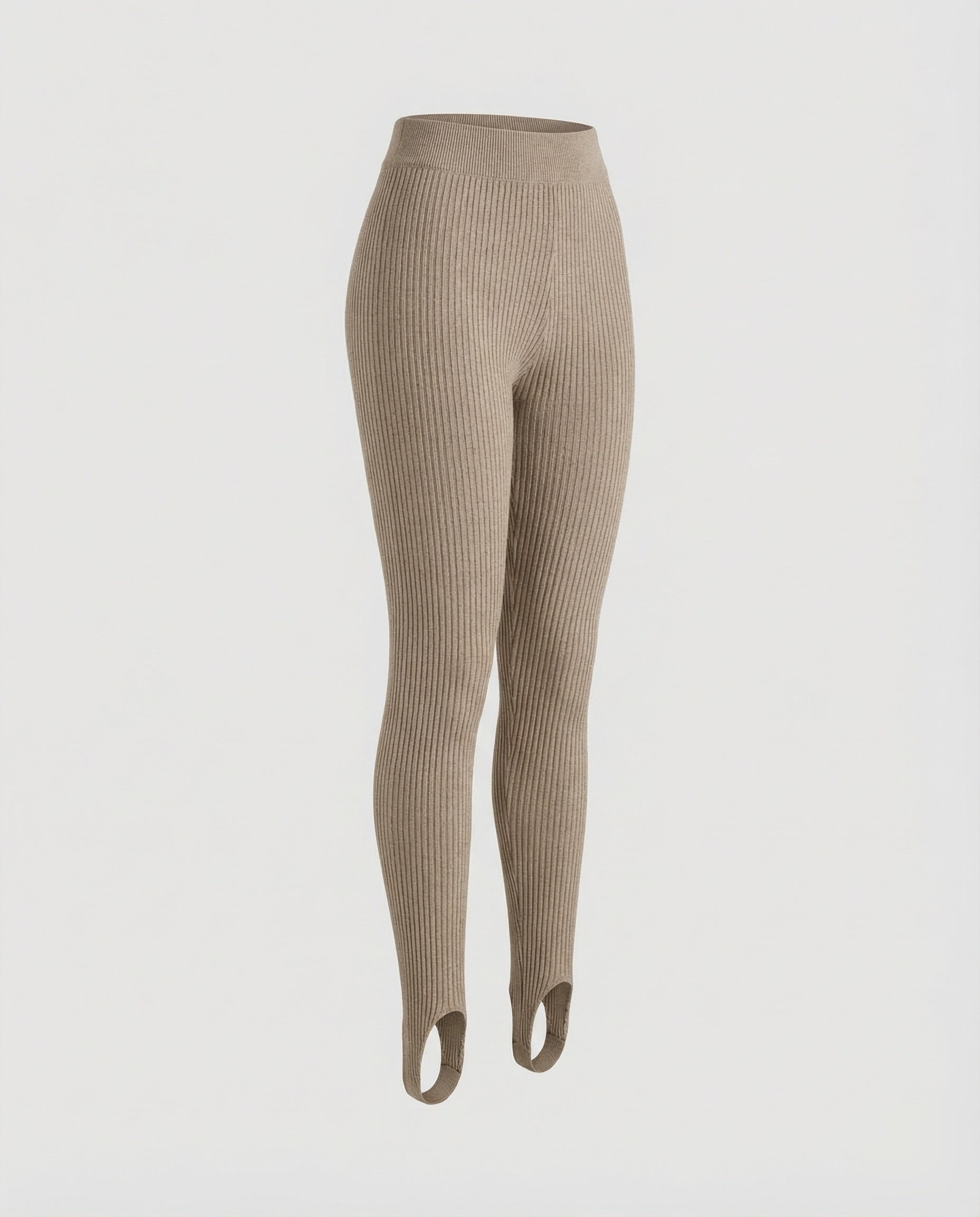 Women's sporty foot strap mixed fabric leggings-Fashion Glam