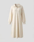 Women’s sporty long sleeve dress with high collar and short zipper-Fashion Glam