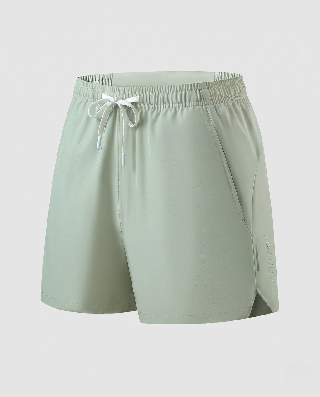 Women's sporty running shorts with elastic waistband and breathable inserts-Fashion Glam