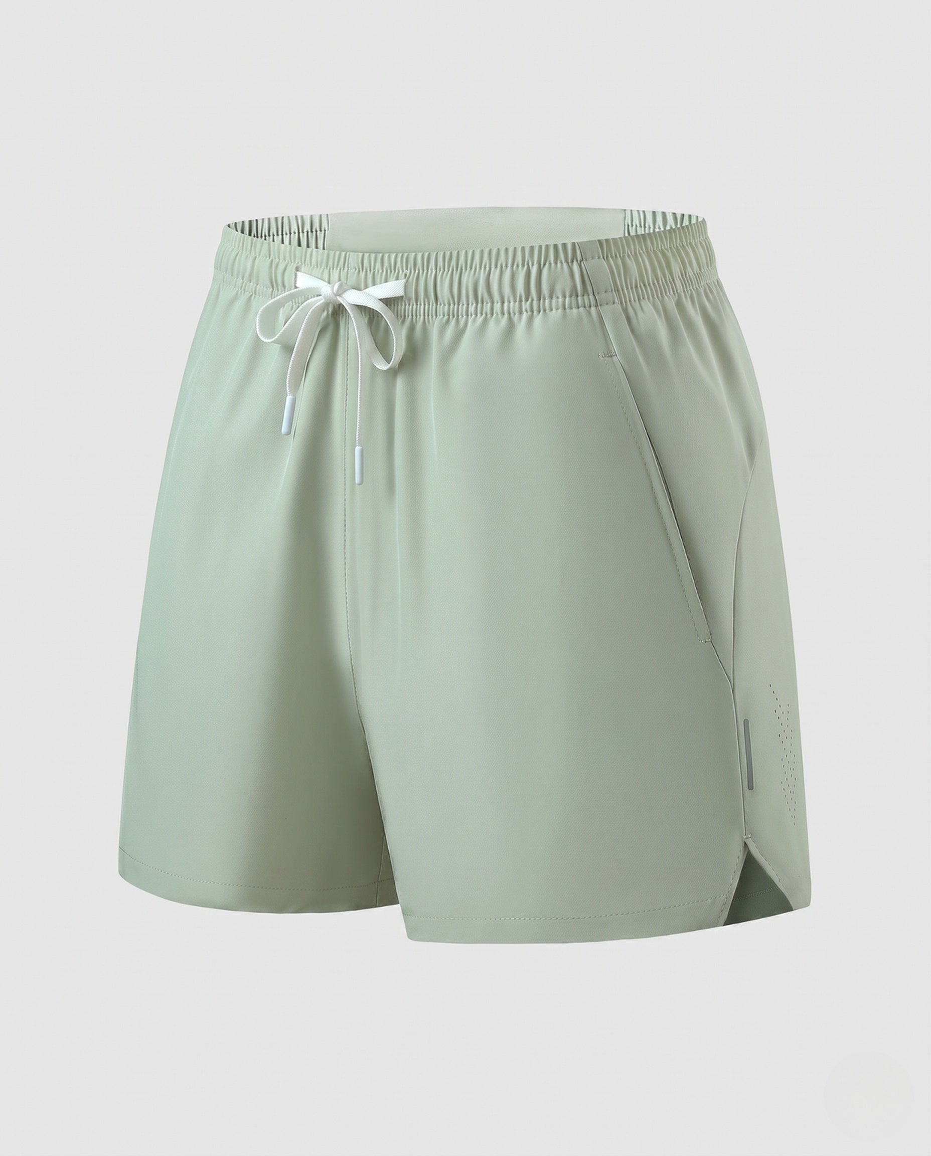 Women's sporty running shorts with elastic waistband and breathable inserts-Fashion Glam