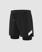 Women's Sporty Running Shorts with Integrated Compression Shorts-Fashion Glam